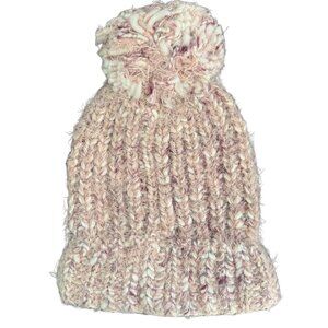 a.n.a Marled Pom Pom Beanie Light Blush Pink Women's NEW